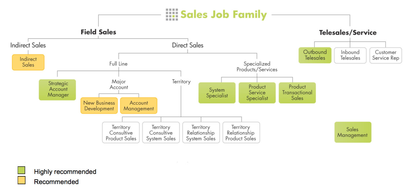 Sample sales assessment test results.